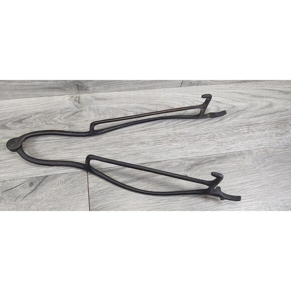 FABULOUS 19TH CENTURY ANTIQUE SHAKER WROUGHT IRON ADJUSTING PIE WARMING TRIVET - Picture 2 of 11